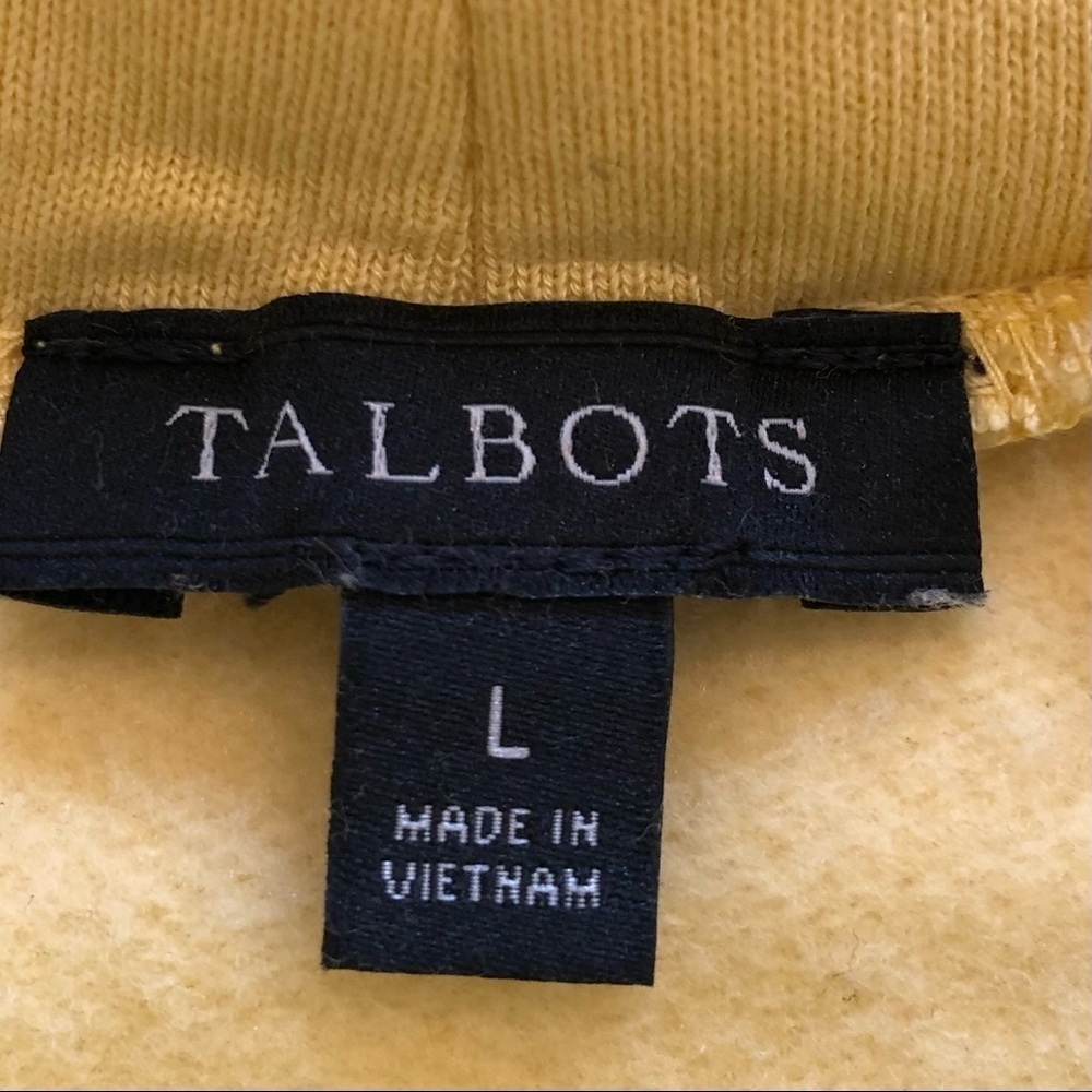 TALBOTS / FUNNEL NECK SWEATSHIRT/ Yellow / size Large - Picture 4 of 12